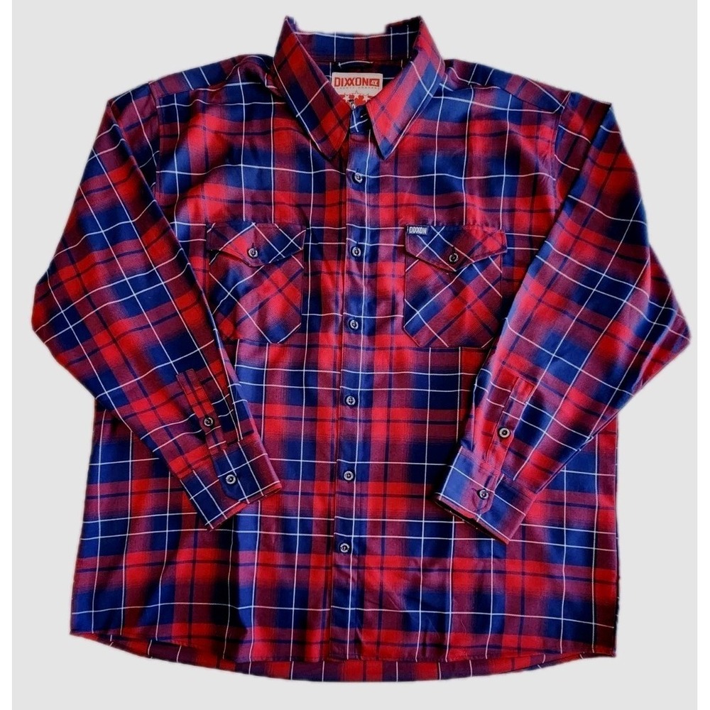 Dixxon Flannel Company Lexington 4XL Plaid Long Sleeve Flannel Shirt